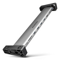 Концентратор AXAGON USB-C 9-in-1 4xUSB 3.2 + 2xUSB-C + HDMI + SD/TF + RJ45 1000Mbps + PD 100W black/gray (HMC-10HLS)