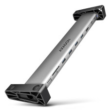 Концентратор AXAGON USB-C 9-in-1 4xUSB 3.2 + 2xUSB-C + HDMI + SD/TF + RJ45 1000Mbps + PD 100W black/gray (HMC-10HLS)