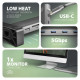 Концентратор AXAGON USB-C 9-in-1 4xUSB 3.2 + 2xUSB-C + HDMI + SD/TF + RJ45 1000Mbps + PD 100W black/gray (HMC-10HLS)