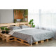 ARDESTO Bedding set 1.5 Gloria, sateen, duvet cover160x220cm, sheet 160x220cm, pillowcases (2) 50x70cm, 100% cotton, gray branch (ART1622LD)