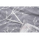 ARDESTO Bedding set 1.5 Gloria, sateen, duvet cover160x220cm, sheet 160x220cm, pillowcases (2) 50x70cm, 100% cotton, gray branch (ART1622LD)