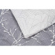 ARDESTO Bedding set 1.5 Gloria, sateen, duvet cover160x220cm, sheet 160x220cm, pillowcases (2) 50x70cm, 100% cotton, gray branch (ART1622LD)
