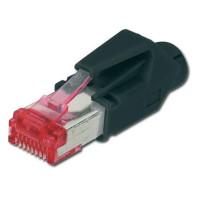 Digitus CAT 6 modular RJ45 plug, Hirose TM21 8P8C, shielded, for round cable, incl. hood (A-MO68/8HRS)