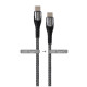 Дата кабель USB-C to USB-C 1.0m PD Fast Charging 65W 3А grey ColorWay (CW-CBPDCC040-GR)