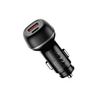 Зарядное устройство ColorWay USB-C PD45W + USB QC3.0 car adapter (CW-CHA067PD-BK)