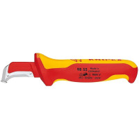 Milwaukee KNIPEX Dielectric Utility Knife, 1000 V, Curved Blade, 180 mm, 0.068 kg (98-55)