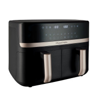 Russell Hobbs Мультипіч Satis Fry DualBaske 2800Вт, чаша-4.5/4.5л, сенсорне управл., 9 авто. программ, пластик, чорний (27680-56)