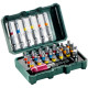 Metabo BitBox bits, set of 29 pcs, 1/4 , magnetic bit holder, adapter, SL,PH,PZ,H,T, S2 steel, case (626710000)