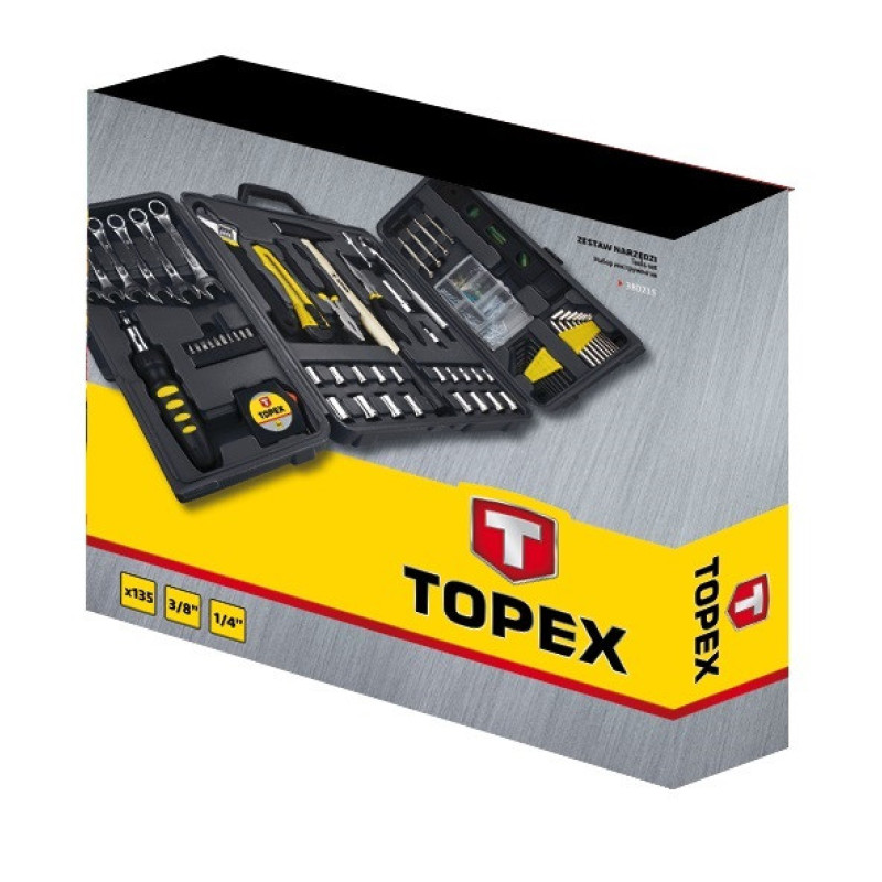 Topex Набір інструменту, універсальний, 135 од., кейс (38D215)