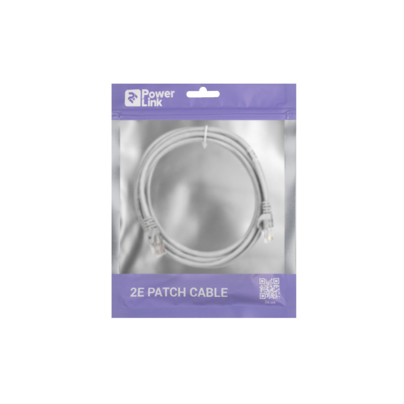 2E Cat 5e, UTP, RJ45, 26AWG ,7/0.16 CCA, 2.20 m, PVC, Grey (2E-PC5ECA-220GRY)