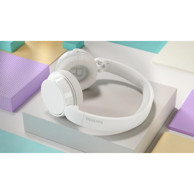 Philips Наушники On-ear TAH4209 BT 5.3, Wireless, Mic, Белый (TAH4209WT/00)