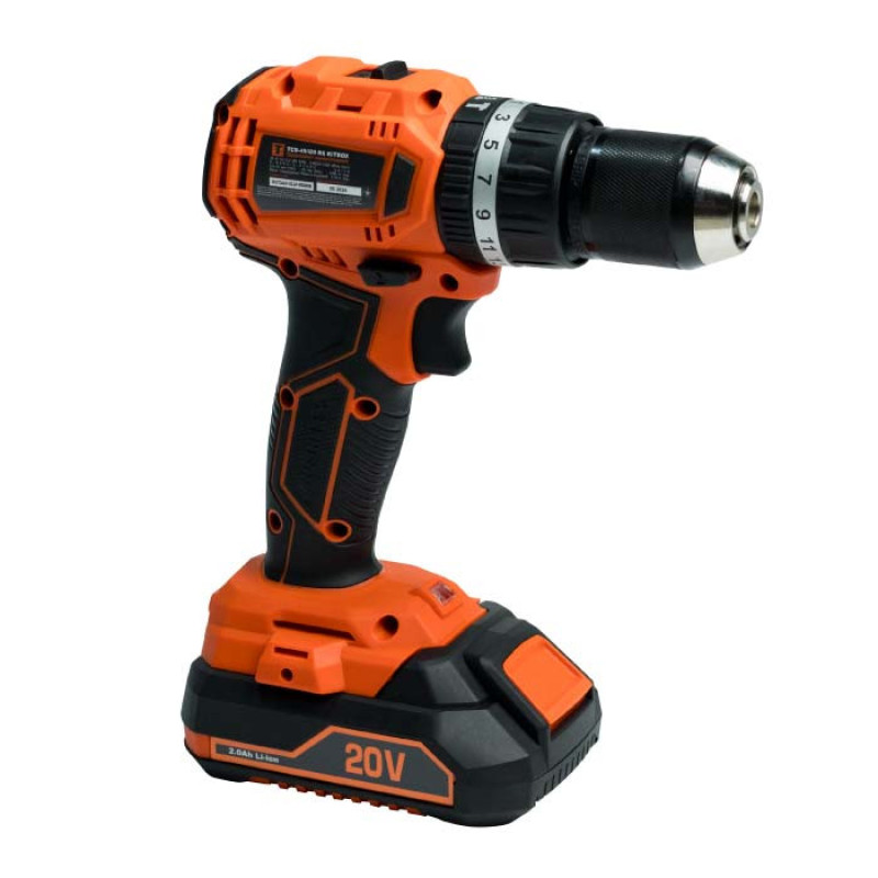 TEKHMANN Cordless screwdriver-drill TCD-45/i20 BS KITBOX 20V 45Nm 1x2.0A·h 0-400·1500rpm 1.7kg (873397)