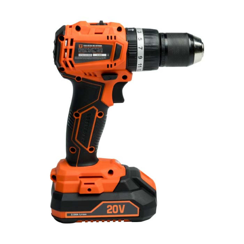 TEKHMANN Cordless screwdriver-drill TCD-45/i20 BS KITBOX 20V 45Nm 1x2.0A·h 0-400·1500rpm 1.7kg (873397)