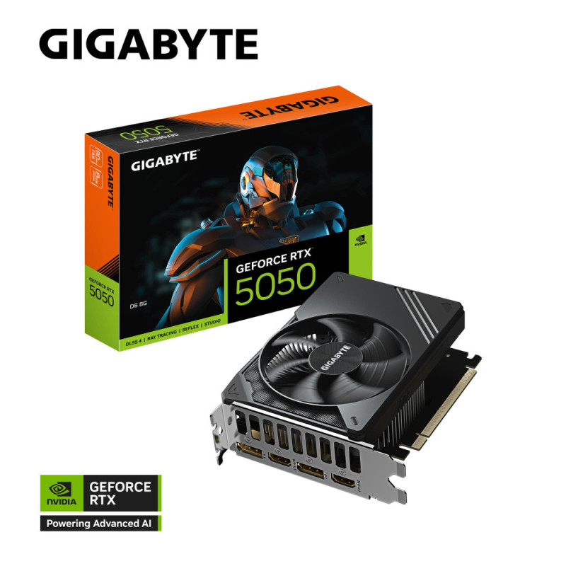 Gigabyte Відеокарта GeForce RTX 5050 8GB GDDR6 D6 (GV-N5050D6-8GD)
