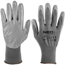 Neo Tools Рукавички робочі Neo Tools поліестер з поліуретановим покриттям, р.9, сірий (97-646-9)
