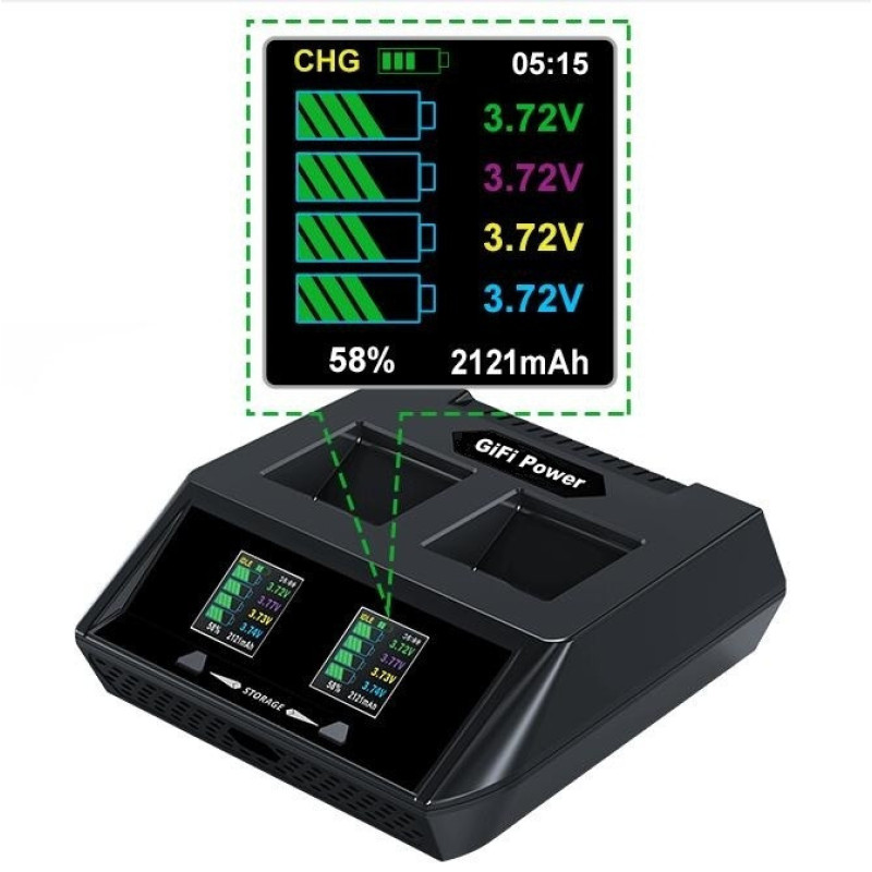 Yuneec GiFi Power 2-in-1 Fast Balance Charger For YUNEEC H520E, H3 Battery (H3CHG)