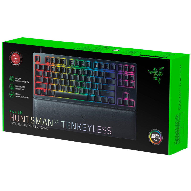 Razer Gaming Keyboard Huntsman V2 Tenkeyless Red Switch USB RU Black (RZ03-03940800-R3R1)
