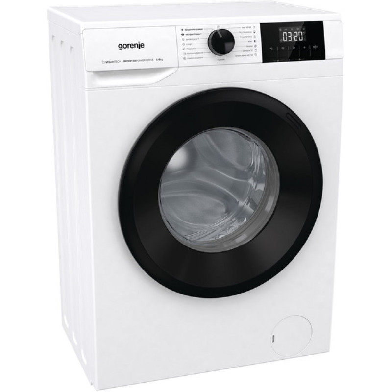 Gorenje WM front load, 6kg, 1200, A+++, 43.5cm, display, steam, invertor, white (W3NGPI62SBS)