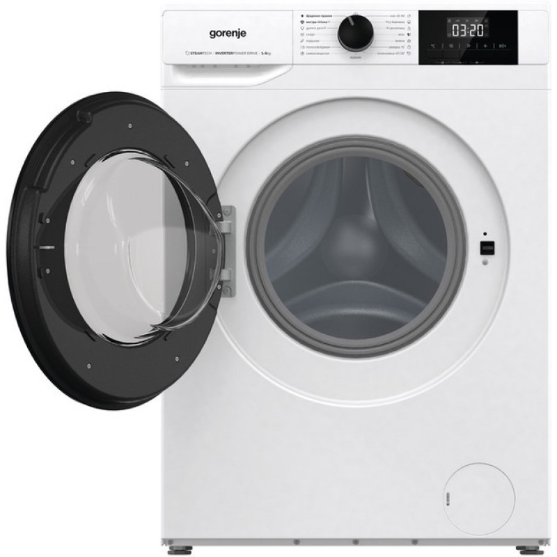 Gorenje WM front load, 6kg, 1200, A+++, 43.5cm, display, steam, invertor, white (W3NGPI62SBS)