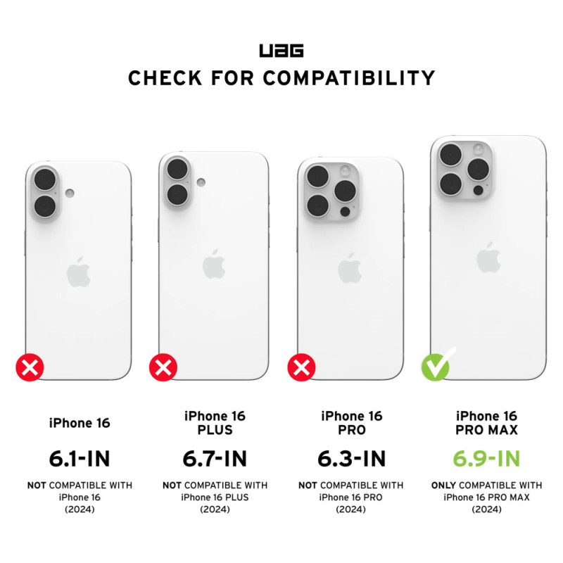 UAG iPhone 16 Pro Max Plyo Magsafe LE, Black/Clear Ombre (11448111404G)