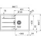 Franke Мойка кухонная Centro, фрагранит, прямоуг., с крылом, 860х500х200мм, чаша- 1, накладная, CNG 611-86, оникс (114.0701.823)