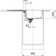 Franke Мойка кухонная Centro, фрагранит, прямоуг., с крылом, 860х500х200мм, чаша- 1, накладная, CNG 611-86, оникс (114.0701.823)