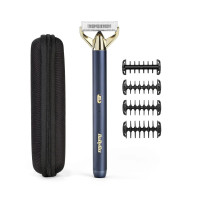 BaByliss Babyliss haircut kit Babyliss X- Blade Super-X Metal for mustache, beard, battery, nozzles-4, steel, case, blue (OT992E)