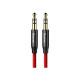 Кабель мультимедийный 3.5mm M to 3.5mm M 1.0m red-black Baseus (CAM30-B91)