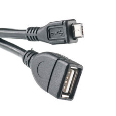 Перехідник OTG USB 2.0 AF to Micro 5P 0.10m PowerPlant (KD00AS1232)