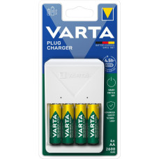 VARTA Зарядний пристрій Varta Plug Charger 4хNI MH AA2600 мА•год (57657101461)