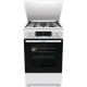 Gorenje Плита комби, 70л, 50x60см, дисплей, эмалированные реш, программатор IconLed, метал.крышка, белый (MEKS5121WM)