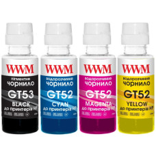Чернила WWM HP GT52/53, 4х100г (B/C/M/Y) для Ink Tank 115/315/319 (GT53SET)