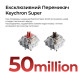 Клавиатура Keychron C3 Max Super Red Switch RGB Wireless/Bluetooth/USB UA Black (C3M-H1-UA)