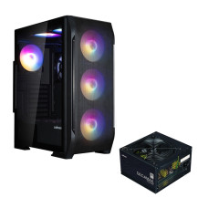 Zalman Корпус N7 PLUS V2  + блок питания ZM700-LX3, 1xUSB3.0, 2xUSB2.0, 6x120мм RGB Rainbow, 1x120мм, VGA 340мм, LCS ready, TG Side Panel, ATX, черный (N7PLUSV2+ZM700-LX3)