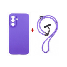 Чохол до мобільного телефона Dengos Case + Cross-body Strap Samsung Galaxy A37 Purple+Purple (DG-KM-CCRB-04)