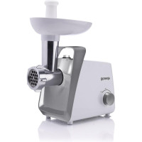 Gorenje М'ясорубка, 1600Вт, 2,2кг/хв, 2 решітки, пластик, білий (MG1601W)