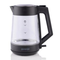 Gorenje Электрочайник 1,7 л, 2200 Вт, strix control, стекло, черный (K17OGP)