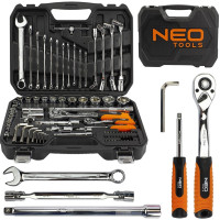 Neo Tools Набор инструмента 1/2", 1/4", CrV, 77 ед. (08-915)