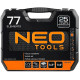 Neo Tools Набір інструменту 1/2", 1/4", CrV, 77 од. (08-915)