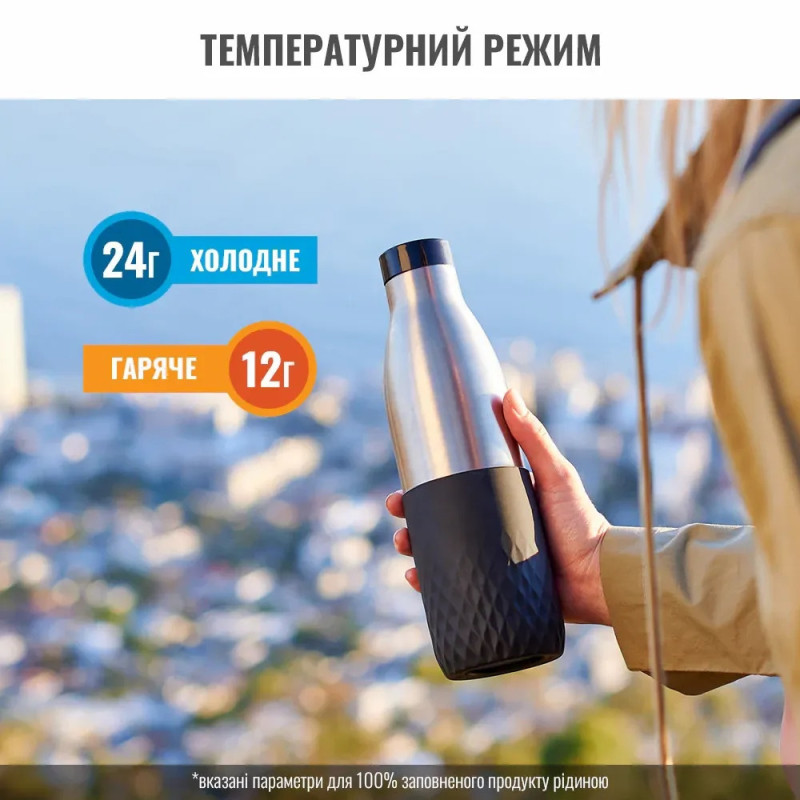 Tefal Thermal bottle Bludrop, 700ml, stainless steel, black (N3111110)