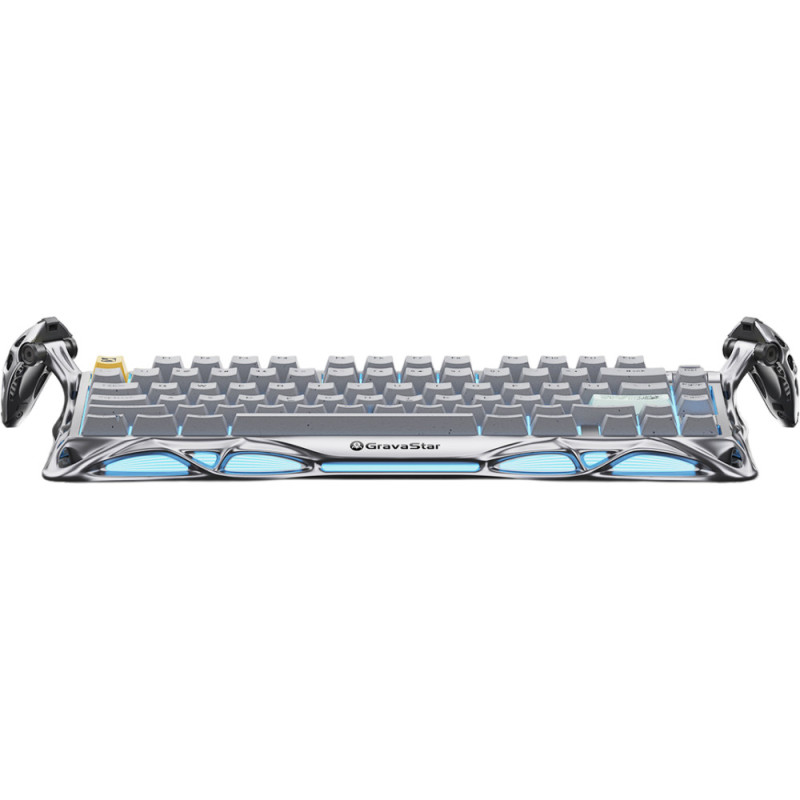 GravaStar Клавіатура механічна GravaStar Mercury K1 Pro 80keys, GravaStar x Kailh Speedy Mint, EN/UKR, BT/WL/USB, сірий (GSK1PRO_GRY)