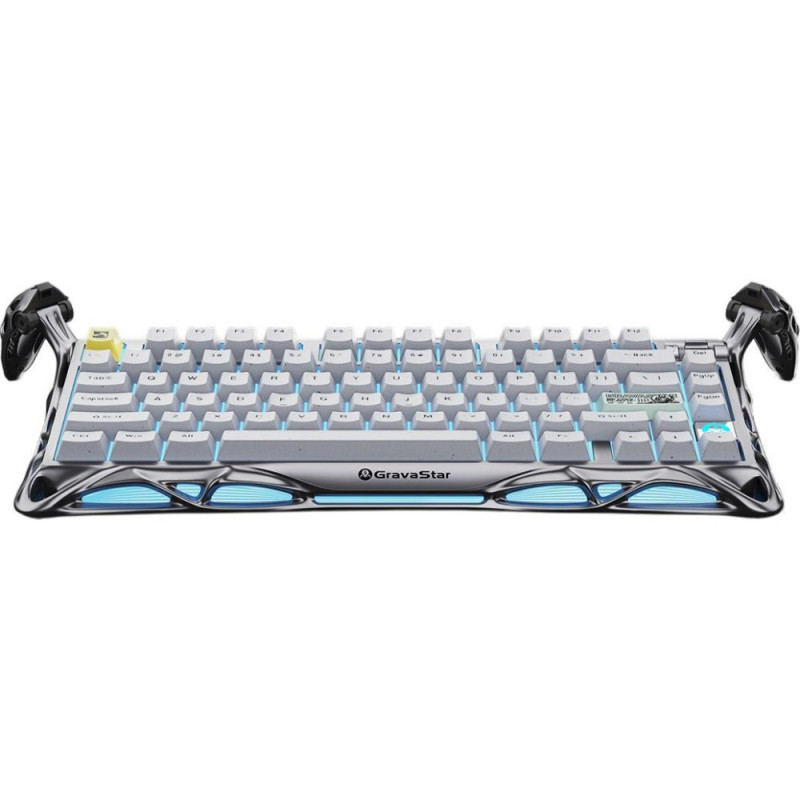 GravaStar Клавіатура механічна GravaStar Mercury K1 Pro 80keys, GravaStar x Kailh Speedy Mint, EN/UKR, BT/WL/USB, сірий (GSK1PRO_GRY)
