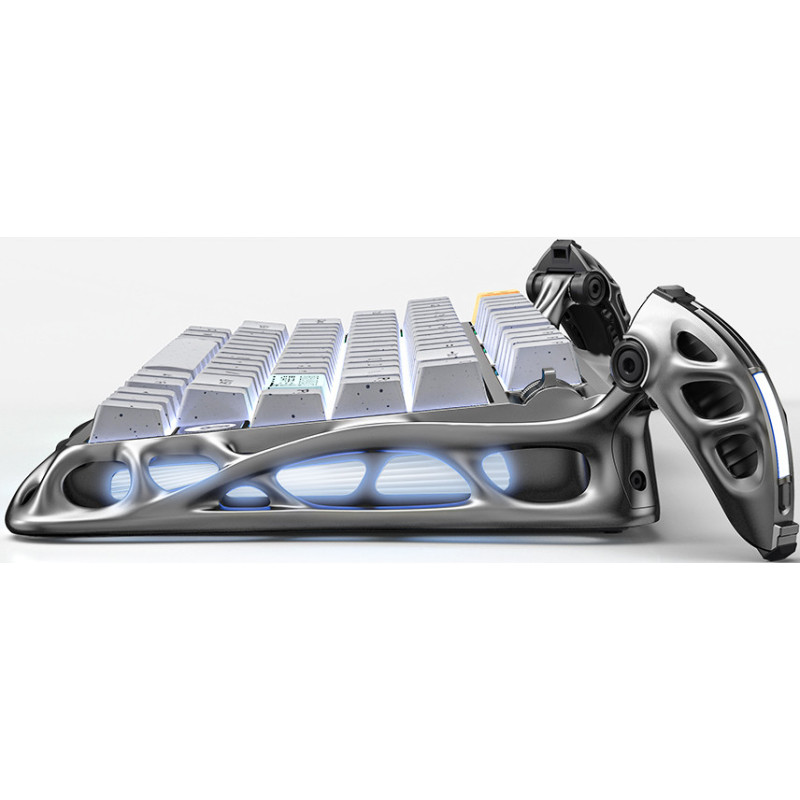 GravaStar Клавіатура механічна GravaStar Mercury K1 Pro 80keys, GravaStar x Kailh Speedy Mint, EN/UKR, BT/WL/USB, сірий (GSK1PRO_GRY)
