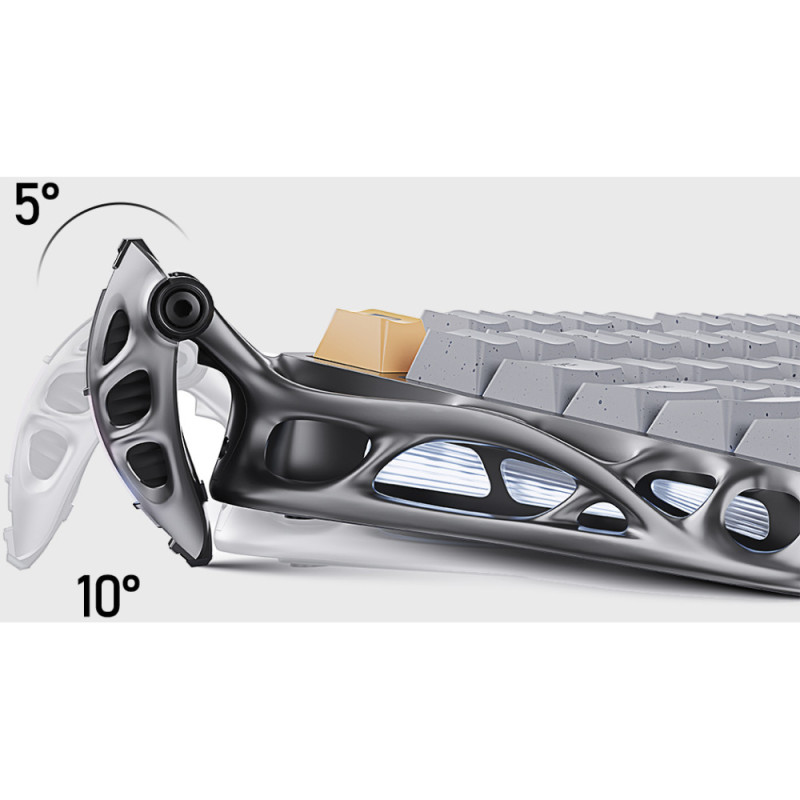 GravaStar Клавіатура механічна GravaStar Mercury K1 Pro 80keys, GravaStar x Kailh Speedy Mint, EN/UKR, BT/WL/USB, сірий (GSK1PRO_GRY)