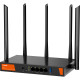Tenda Маршрутизатор W30E Hotspot AX3000 4xGE (1xGE WAN, 2xGE LAN/WAN, 1xGE LAN)