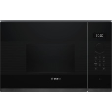 Bosch Bosch Microwave oven built-in, 20L, electronic control, 800W, display, black/inox (BFL524MH2)