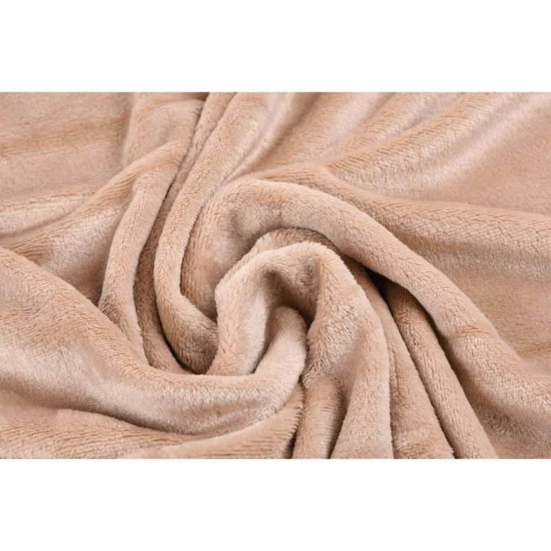 ARDESTO Flannel blanket, 200x220cm, beige, 100% polyester (ART0206SB)