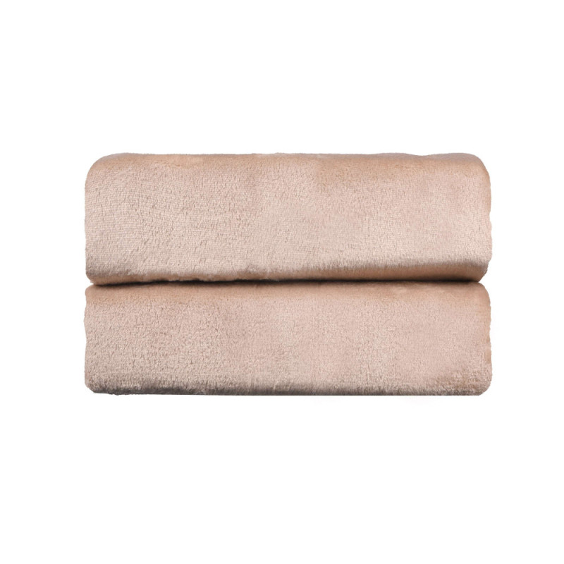 ARDESTO Flannel blanket, 200x220cm, beige, 100% polyester (ART0206SB)