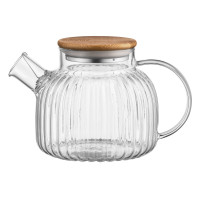 ARDESTO Tea pot Iceberg, 1000ml, borosilicate glass, bamboo, transparent (AR3010GA)