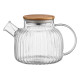 ARDESTO Tea pot Iceberg, 1000ml, borosilicate glass, bamboo, transparent (AR3010GA)